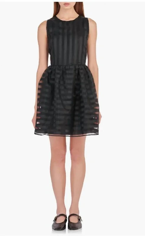 Premium Style Offers Sleeveless Mini Dress In Black Modern Glamour