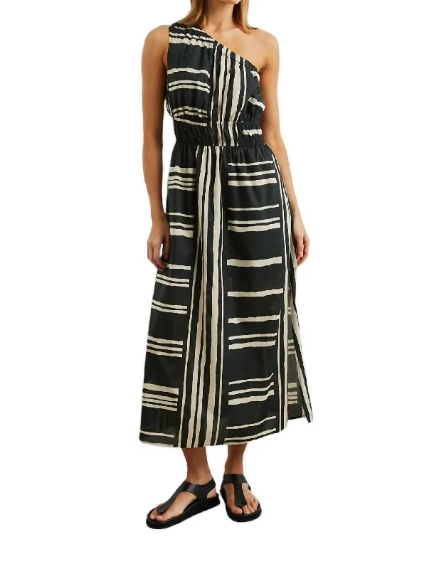 Comfortable Casual Wear Selani One Shoulder Dress In Multi