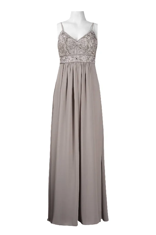 Flash Sale Online Spaghetti Strap Embellished A-Line Dress In Platinum