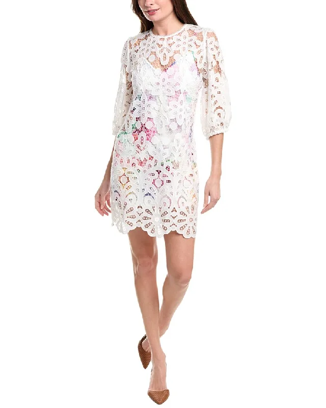 Fashion Forward, Function First Johnny Was Lisetta Lace Mini Dress Ethnic Cultural Event Wear