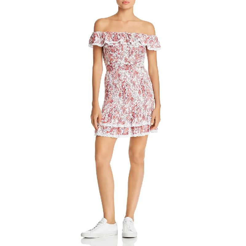 Limited Stock, Big Discounts Womens Off-The-Shoulder Casual Mini Dress Refined Look