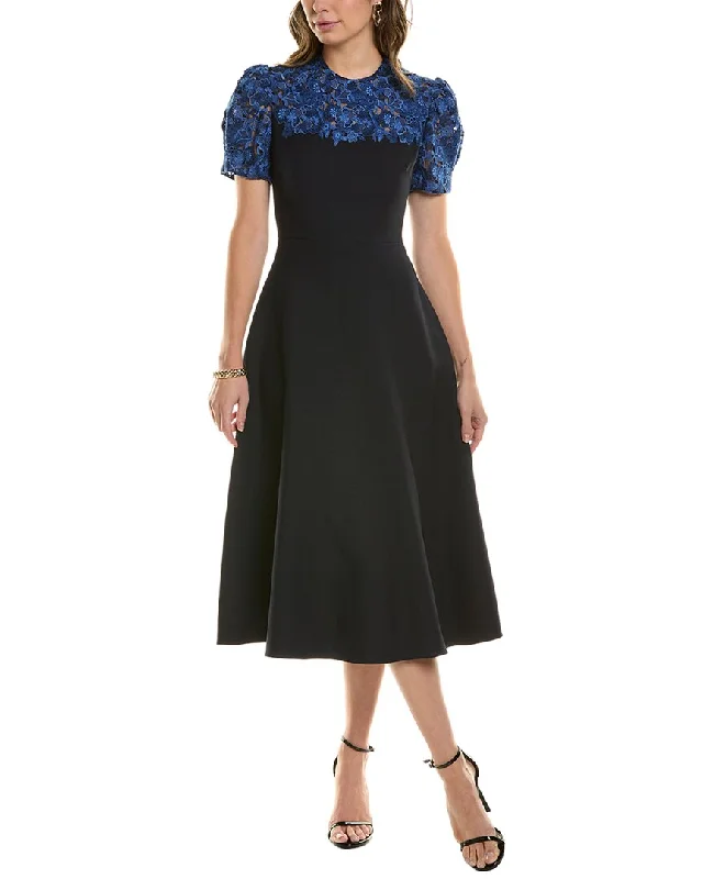 Women's Formal Event Clothing Valentino Wool & Silk-Blend A-Line Dress