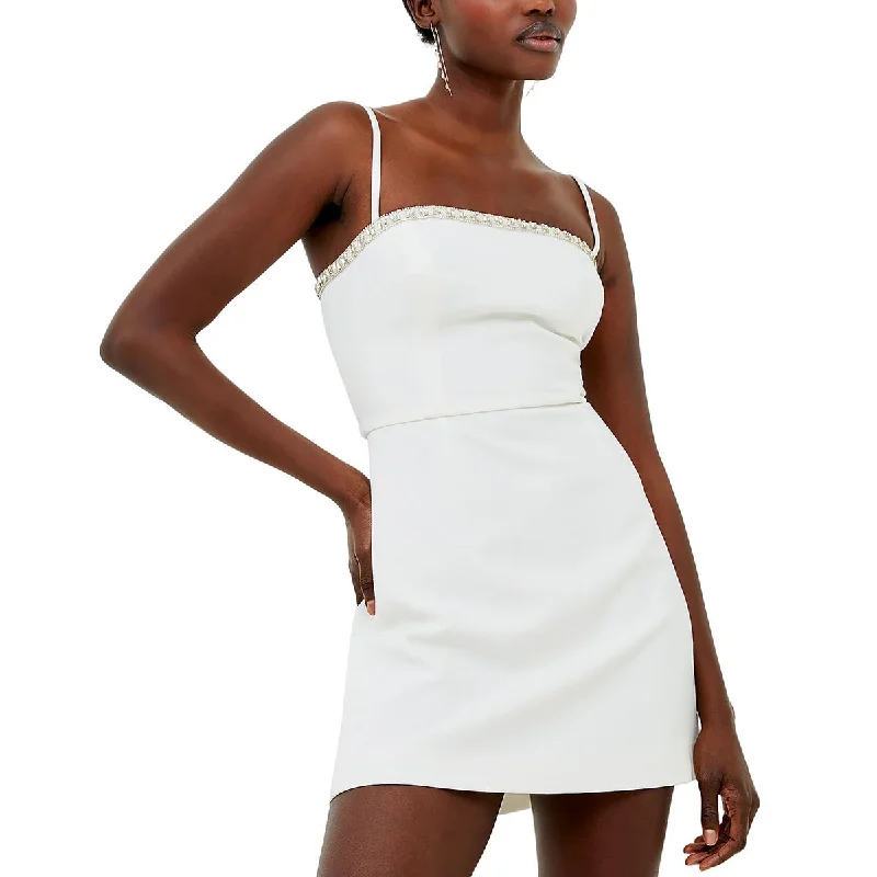 Chic Style Discounts Womens Above Knee Embellished Mini Dress Graceful Movement