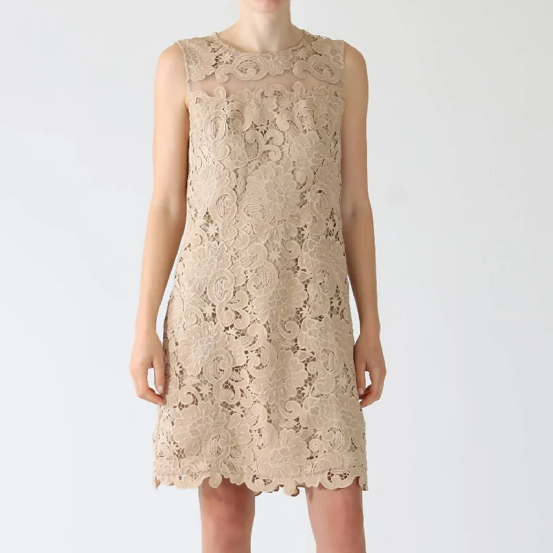 Shop The Hottest Deals Finley Lace Mini Dress In Teak Y2K Nostalgic Fashion Look