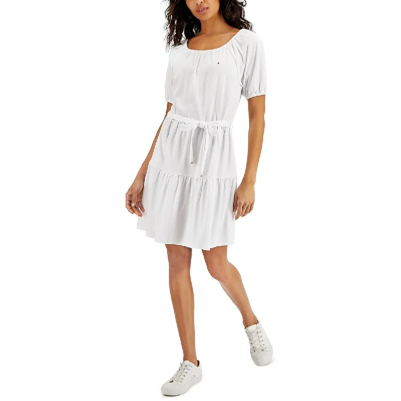 Don't Miss Out Womens Tiered Short Mini Dress Flash Sale