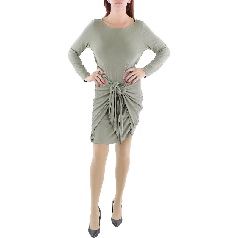 Discount Extravaganza Womens Tie-Waist Short Mini Dress Romantic Date - Night Ensemble