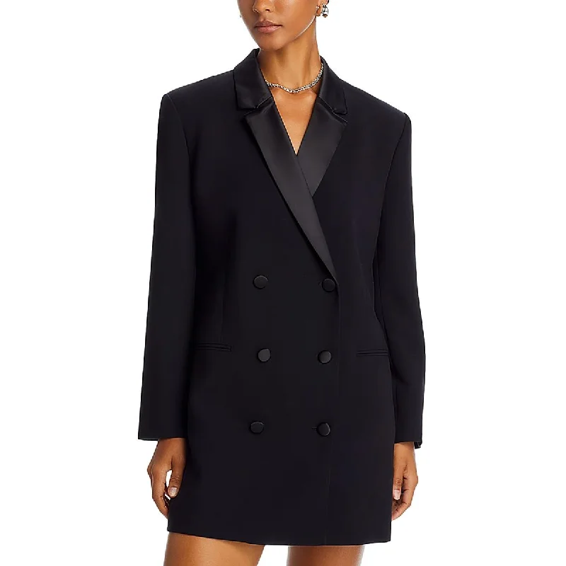 Glamorous Fashion Offers Womens Blazer Collar Mini Dress Art Deco Geometric Pattern Look