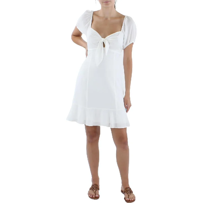 Exclusive Discounts Womens Square Neck Short Mini Dress Hollywood Glam Award - Show Style