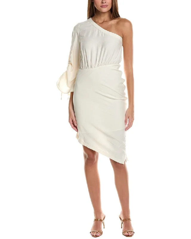 Fresh Styles, Fresh Deals BCBG New York One-Shoulder Mini Dress Everyday Glamour