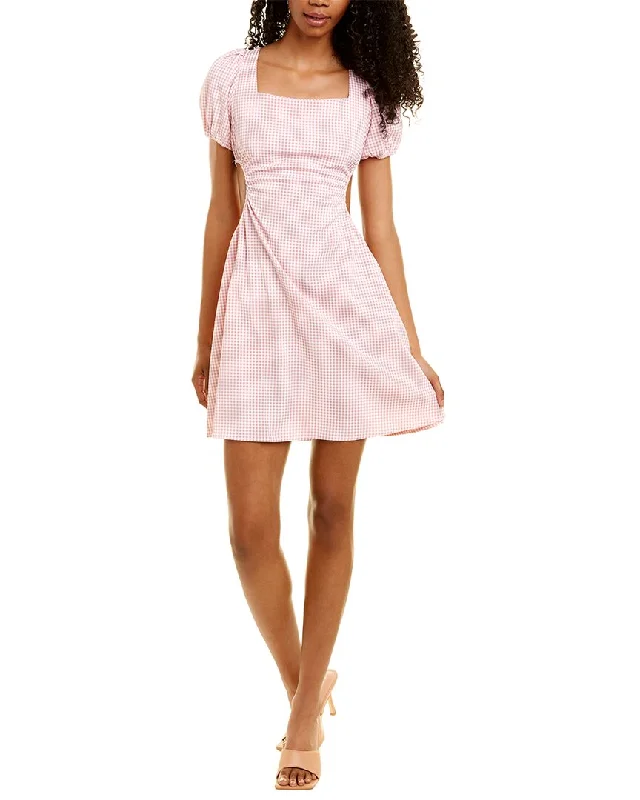 Sophisticated Fashion City Sleek Tie-Back Mini Dress Everyday Glamour