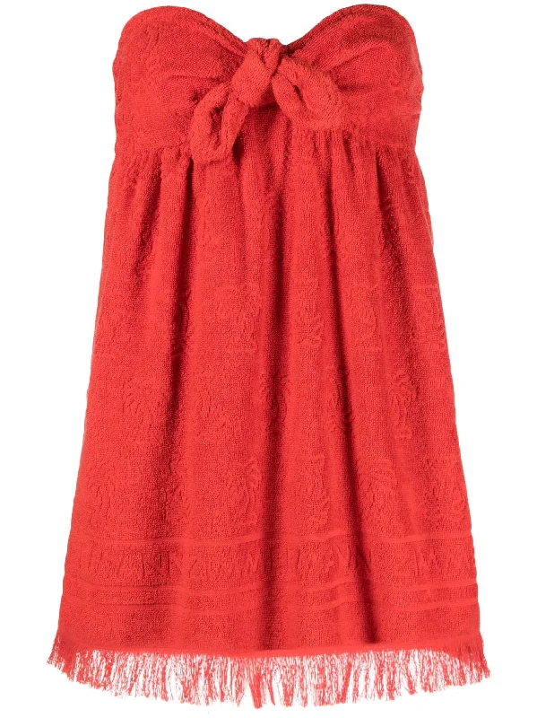Elegant Fashion Offers Zimmermann Alight Toweling Mini Dress Red