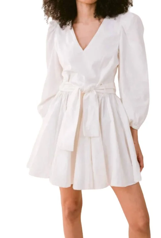 Special Offer For You Emma Mini Dress In Cream Soft Textures