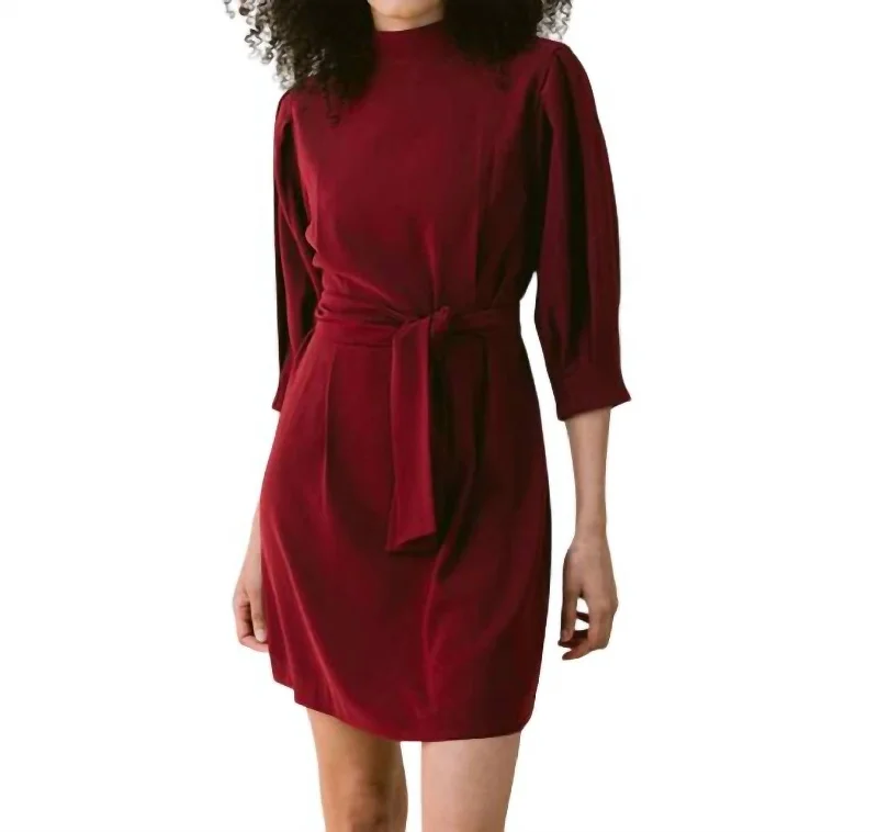 Unleash Your Trend Driven Style Chloe Mini Dress In Cranbeerry Feminine Grace