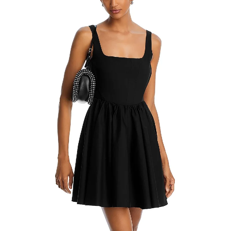 Sporty Fashion Offers Womens Corset Square Neck Mini Dress Flash Sale