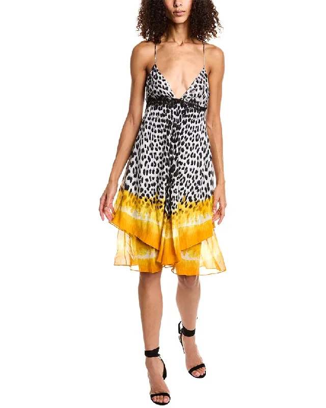 Daring Fashion Promotions Roberto Cavalli Silk Mini Dress Today Only