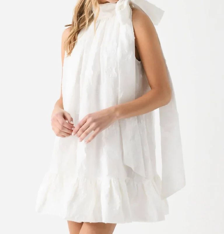 Classy Style Discounts Atticus Mini Dress In Cloud Jacquard