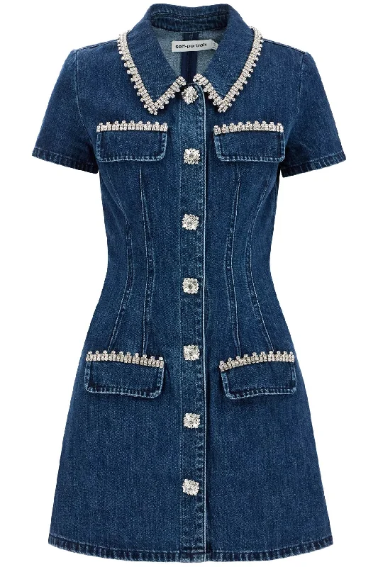 Casual Chic Deals Self Portrait Women's Short-Sleeved Mini Dress Minimalist Office - Ready Style