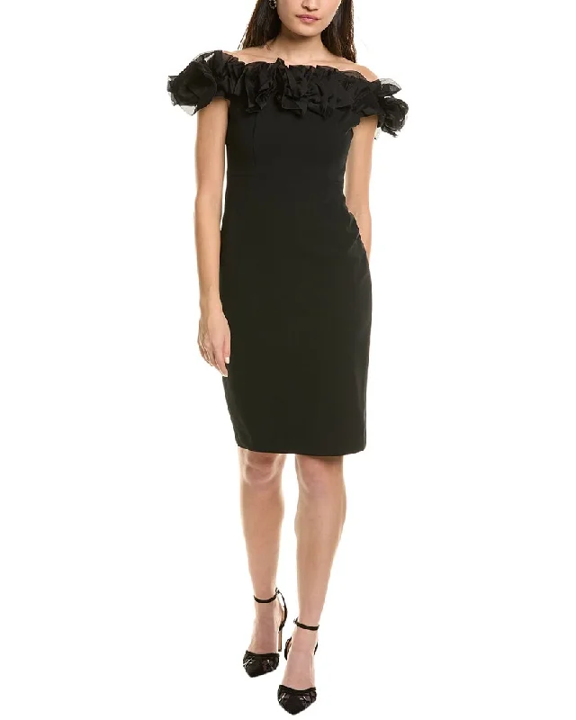 Street Style Discounts Aidan Mattox Off-The-Shoulder Mini Dress Contemporary Elegance