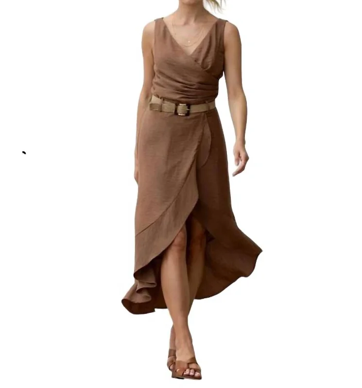 Women's Activewear for Exercise and Sports Chocolate Tank Dress In Brown