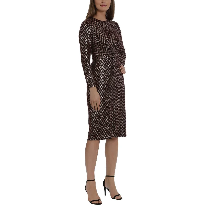 Style Revolution Womens Metallic Sequined Mini Dress Lightweight Fabric