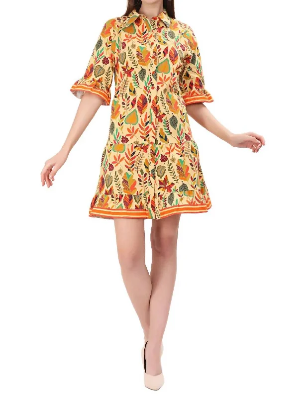 Fashion-Forward Offers Lisbon Mini Dress In Fall Leaf Score Big On Glamorous Red - Carpet Styles