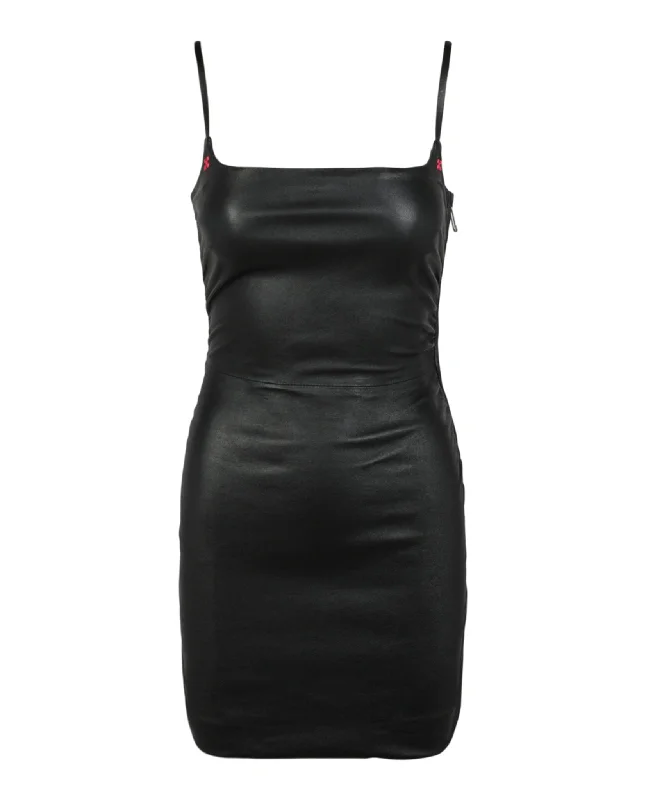 Urban Style Promotions Stretch Leather Mini Dress
