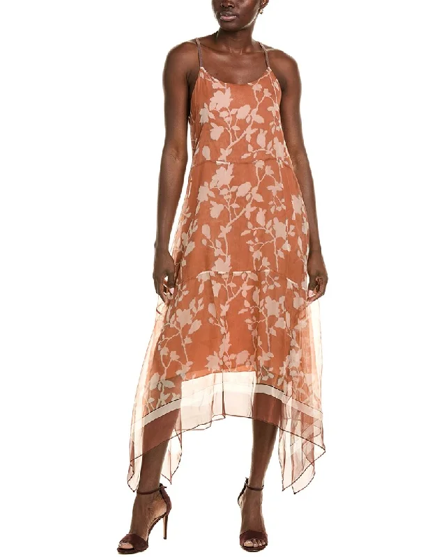 Affordable Women's Clothing Brunello Cucinelli Silk A-Line Dress
