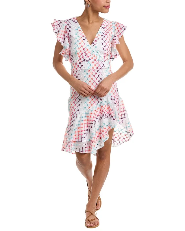Style Upgrade PatBO Embroidered Eyelet Mini Dress End - Of - Month Blowout