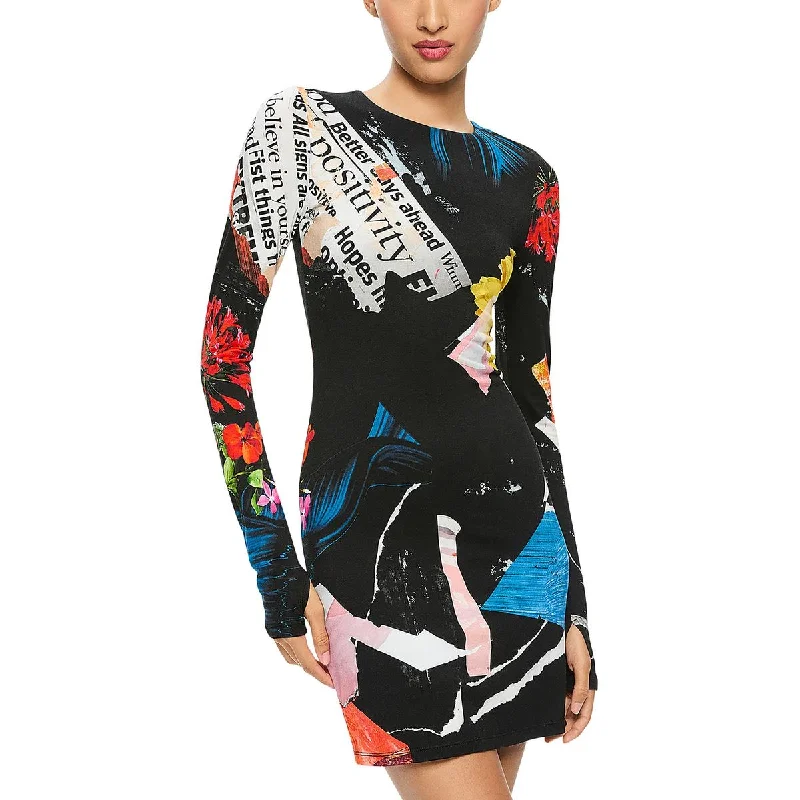 Stylish Deals Womens Above Knee Long Sleeve Mini Dress Elegant Contour