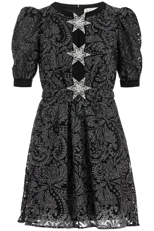Timeless Style Promotions Saloni Women's Embroide Tulle Mini Dress Feminine Flow