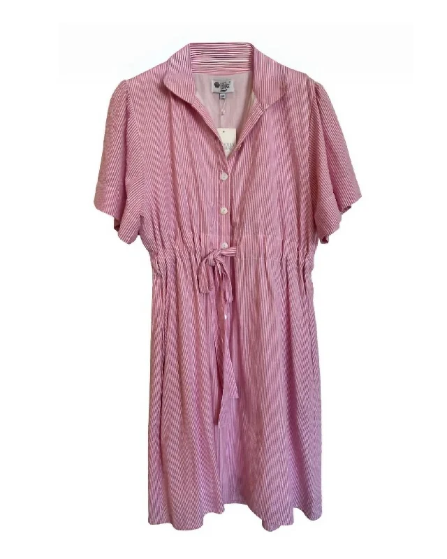 Flash Sale Starts Mari Mini Dress In Pink/white Seersucker Big Savings On Rustic Countryside Styles