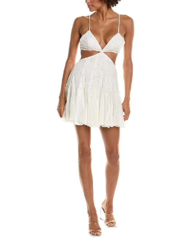 Casual Fashion Rococo Sand Silk Mini Dress