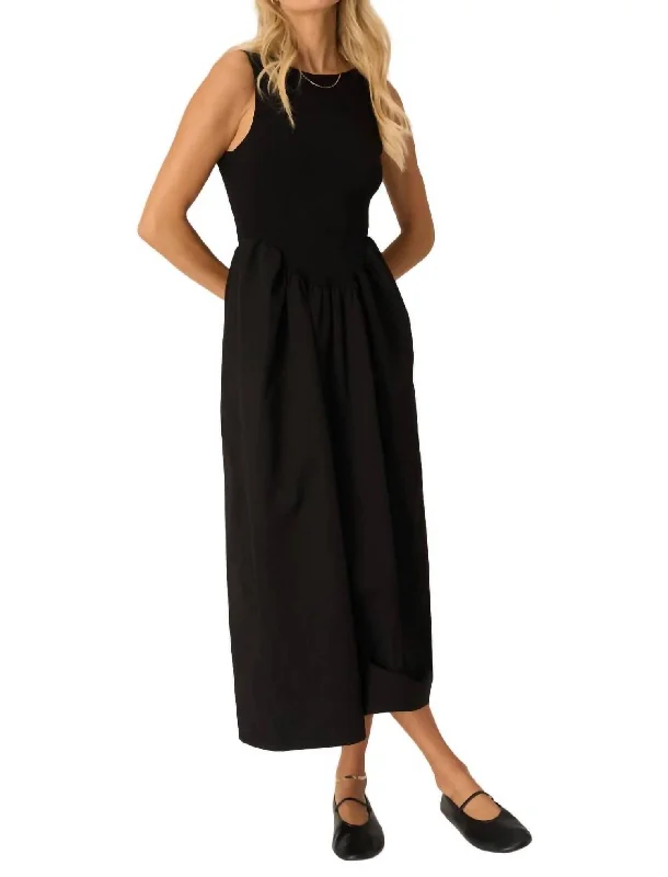 Sales Clothes Corinne Mixed Tank Dress In Black
