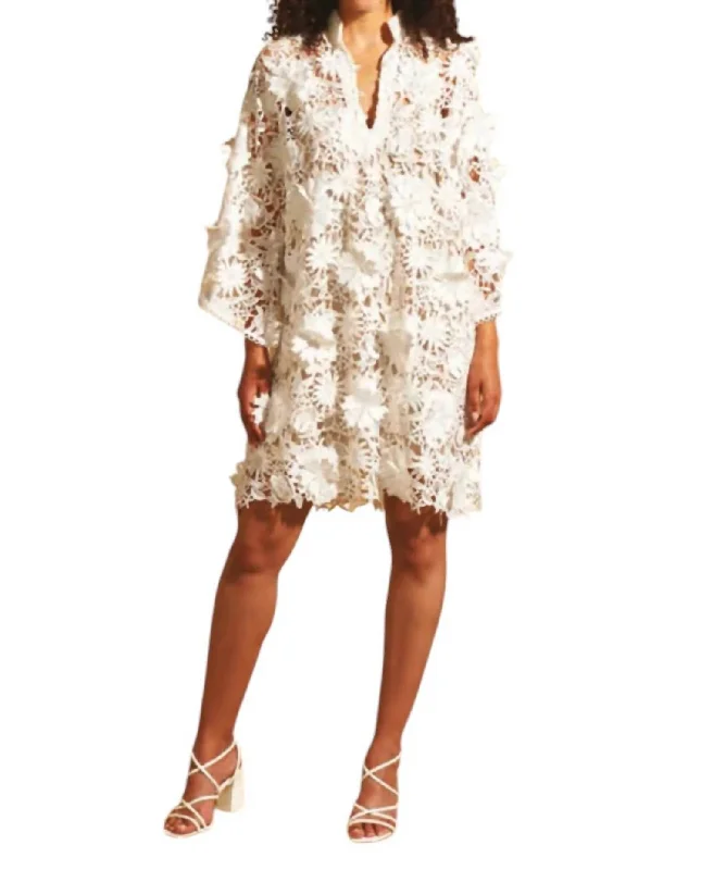 Trendy Women's Apparel for All Seasons Kendall Kaftan Dress In White