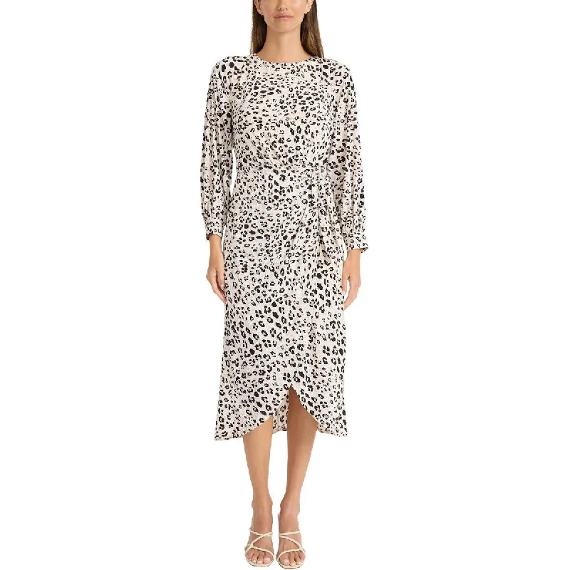 Trendy Pulse Womens Faux Wrap Side-Tie Mini Dress Feminine Elegance