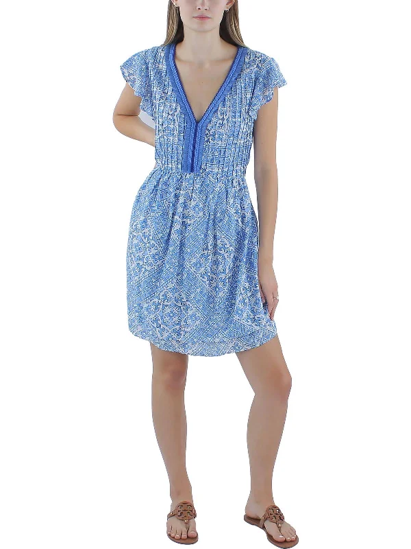 Fashionista Sale Womens Pintuck Short Mini Dress