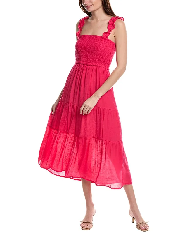 Flirty Fashion Discounts Maison Maar Smocked Midi Dress Big Savings On Minimalist Office Styles