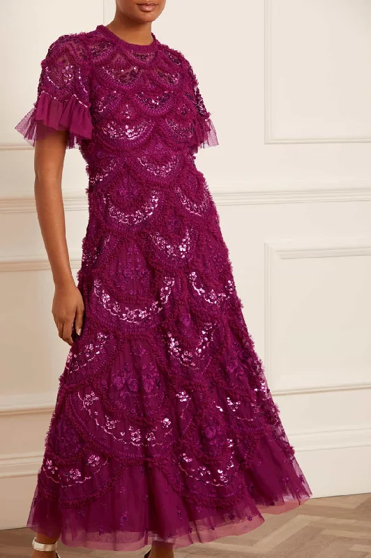 Fast Fashion Favorites Carmen Ruffle Ankle Gown Effortless Comfort