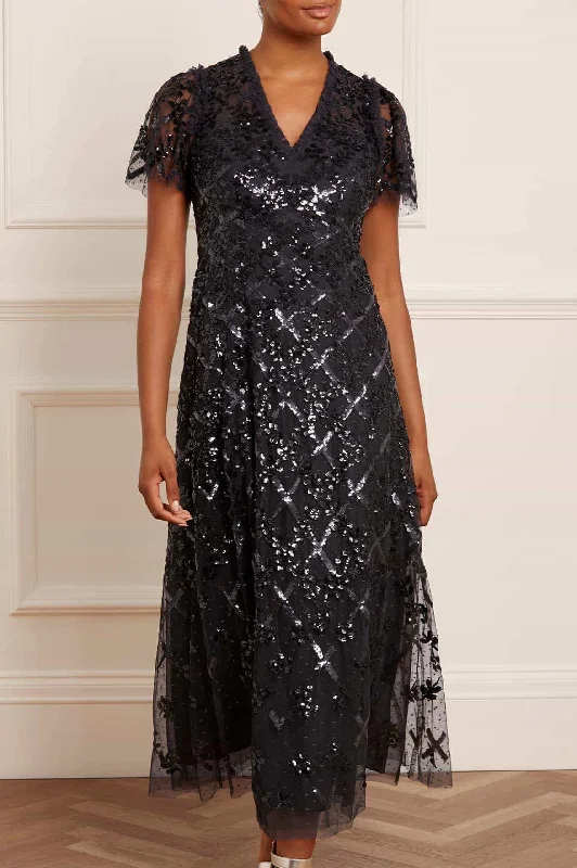 Trendy Looks On Sale Garden Lattice Ankle Gown Flowy Fabric