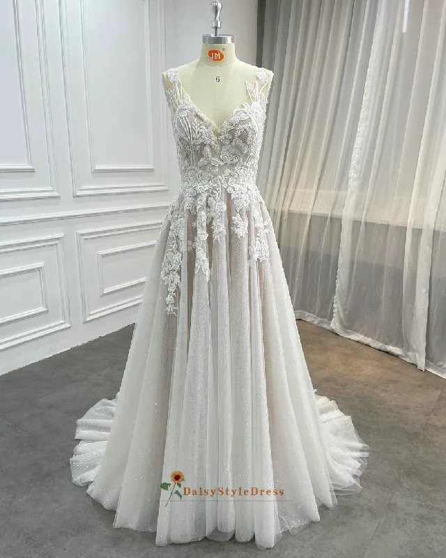Chic Trends Unveiled Sexy Low Back Sparkle Wedding Dress Now On Sale For Chic Urban Styles