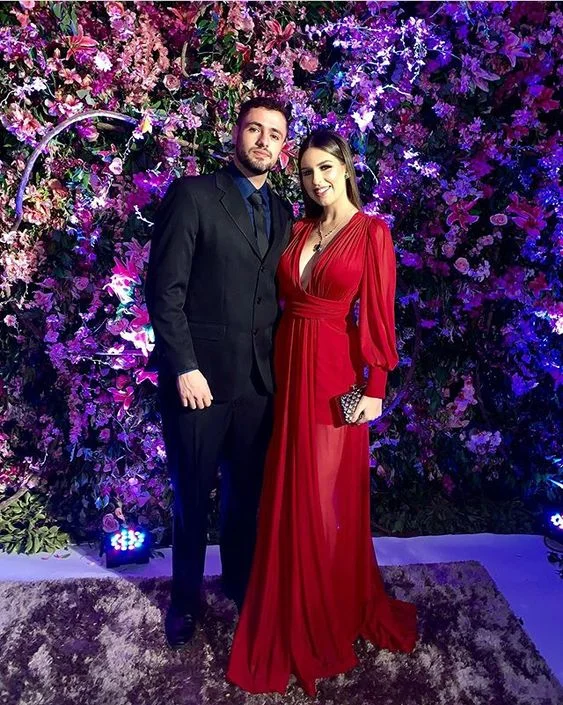Limited Time Deal Classy Red V Neck Long Sleeves Evening Dress,Party Gown Y7223 Chic Allure