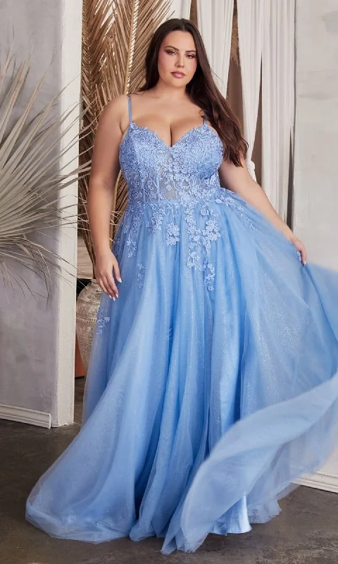 Embrace New Fashion Lace-Up Back Plus-Size Long Prom Ball Gown C148C Buy More, Save More