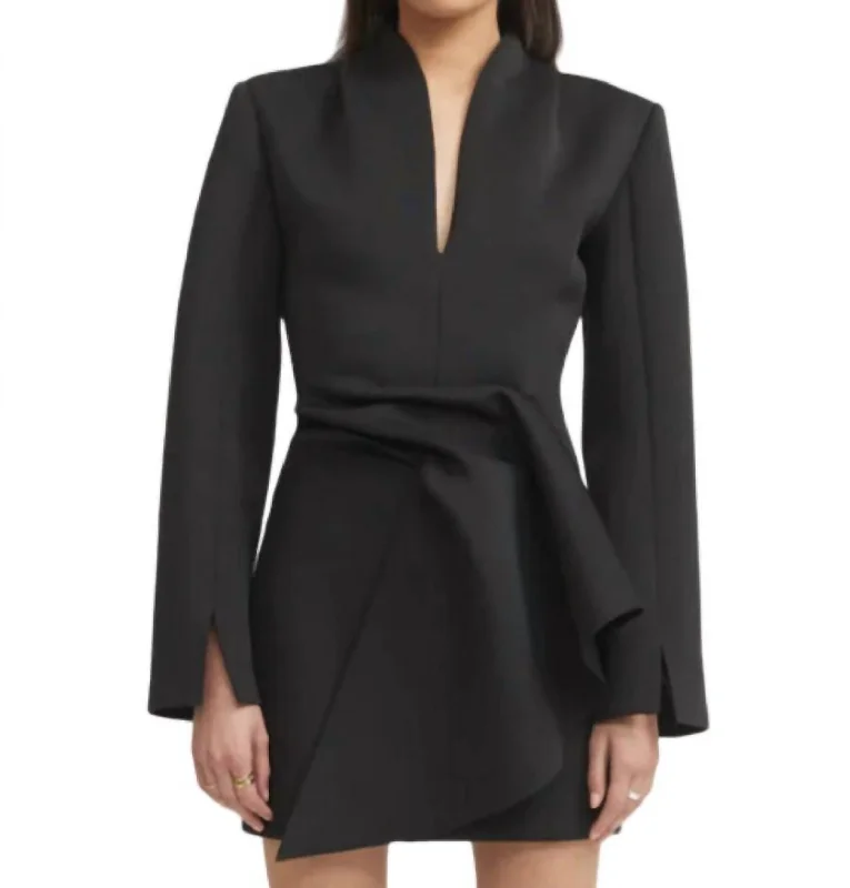 Chic Trend Collection Nadia Mini Dress In Black