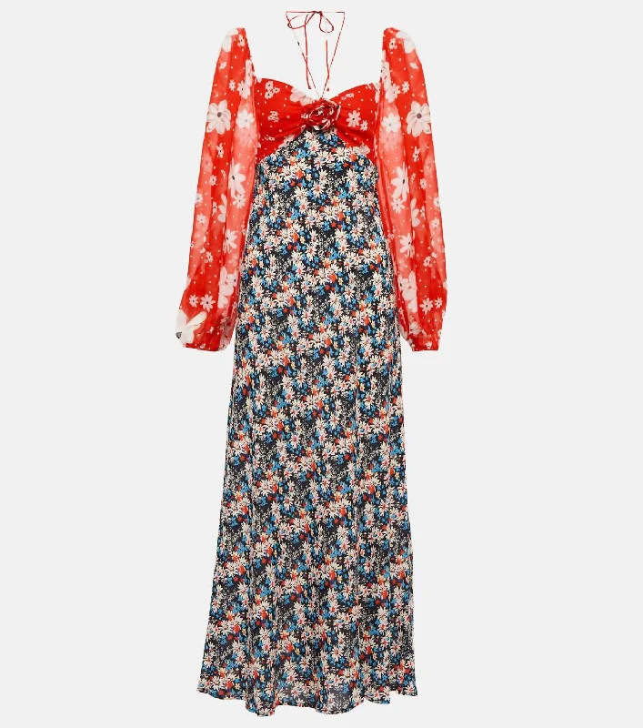 Big Discounts Jeanie Midi Dress In Daisy Parade Mix Seasonal Trend