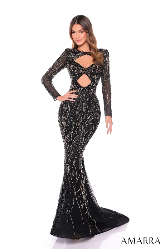 Break Fashion Norms Amarra 88093 Long Sleeve Mermaid Formal Prom Dress Limited - Edition Drops