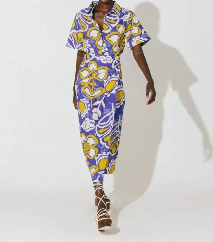 Exclusive Deals Online Shonda Midi Dress In Azores Luxury Style