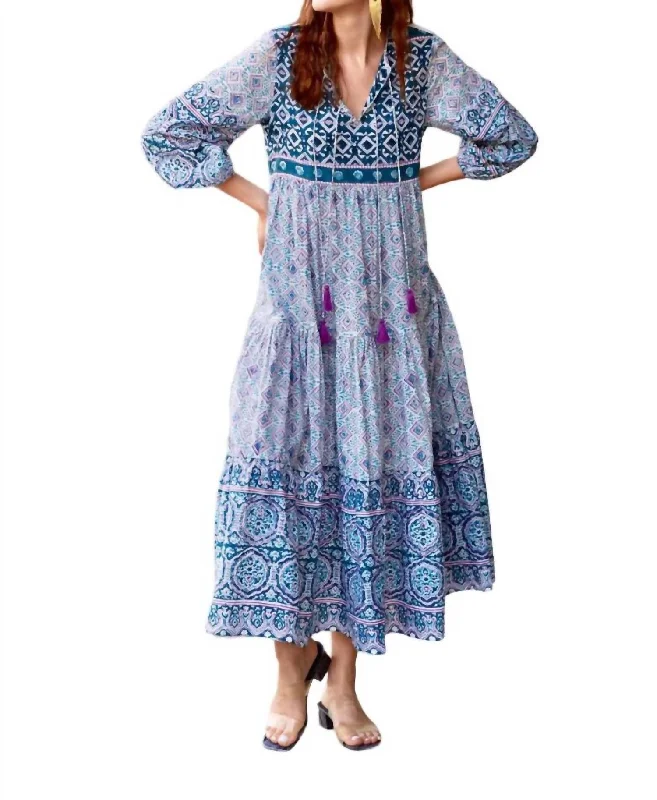 Minimalist Fashion Sale Elsa Midi Dress In Indigo Big Savings On Rustic Countryside Styles
