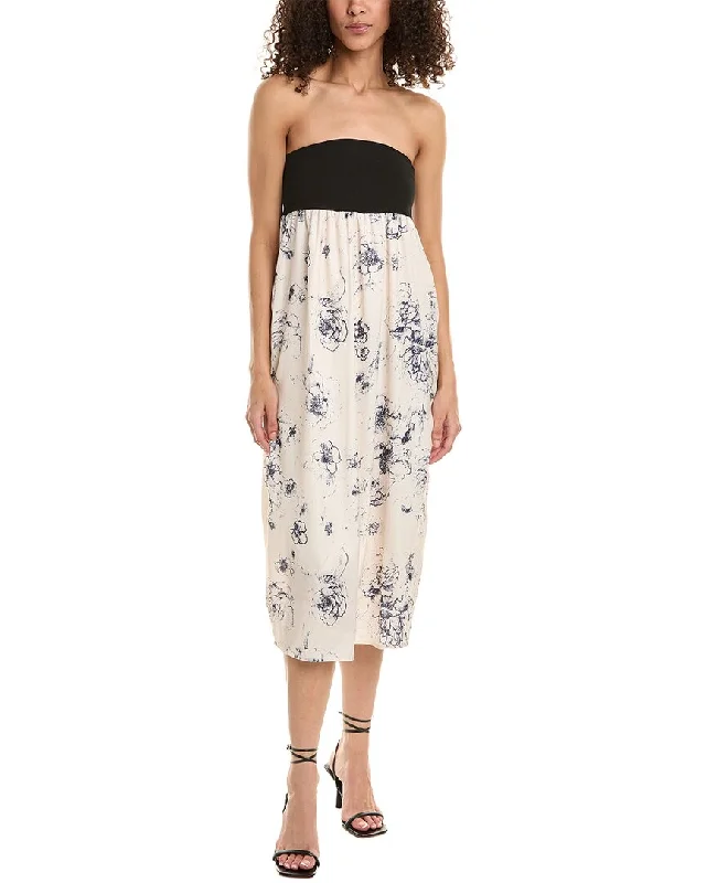Trendy Fashion Sale Femme Society Strapless Midi Dress Elegant Ensemble