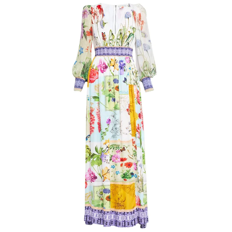 Contemporary Chic Promotions Alice + Olivia Women Bellami V-Neck W Slit Maxi Dress Sophisticated Cut