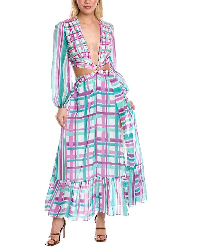 Crazy Discounts, Hurry Up PatBO Riviera Plunge Cutout Maxi Dress Feminine Charm